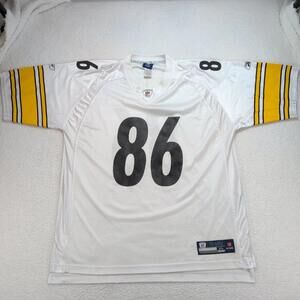 Hines Ward #86 Steelers Reebok Jersey Men’s XL NFL On Field White
